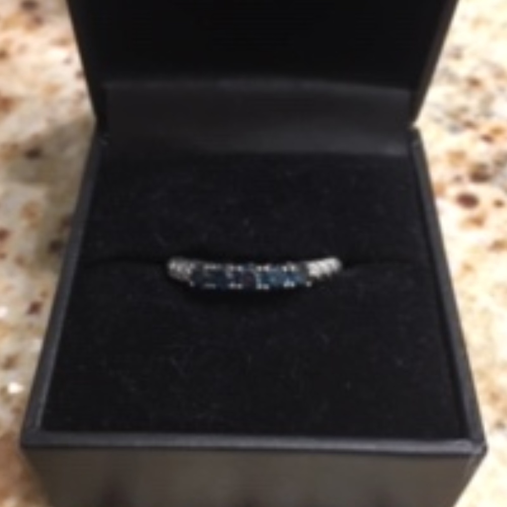 Sterling and aquamarine ring
